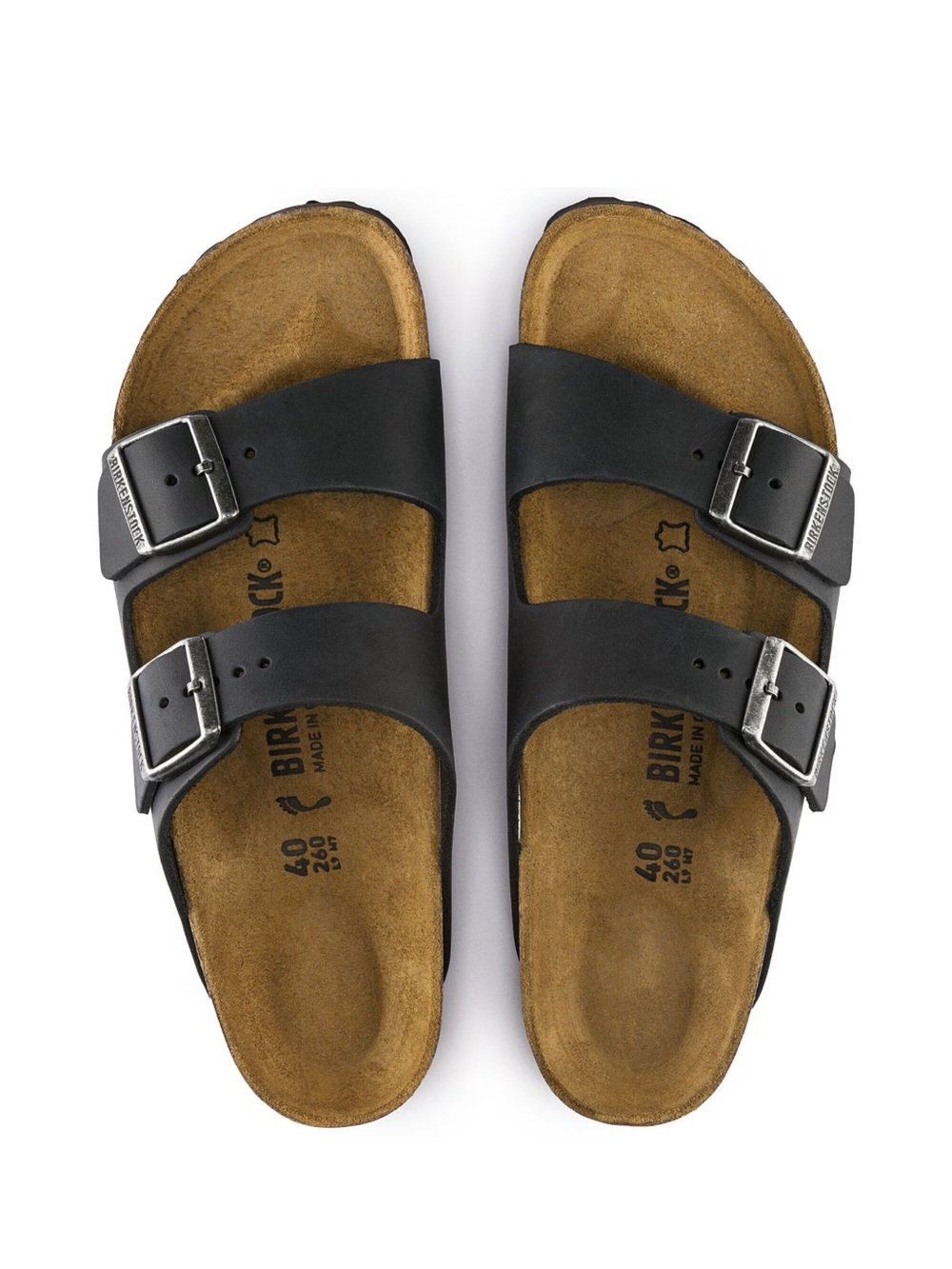 Birkenstock Arizona BS black Leather Men's Sandal - Black - Picture 3 of 15